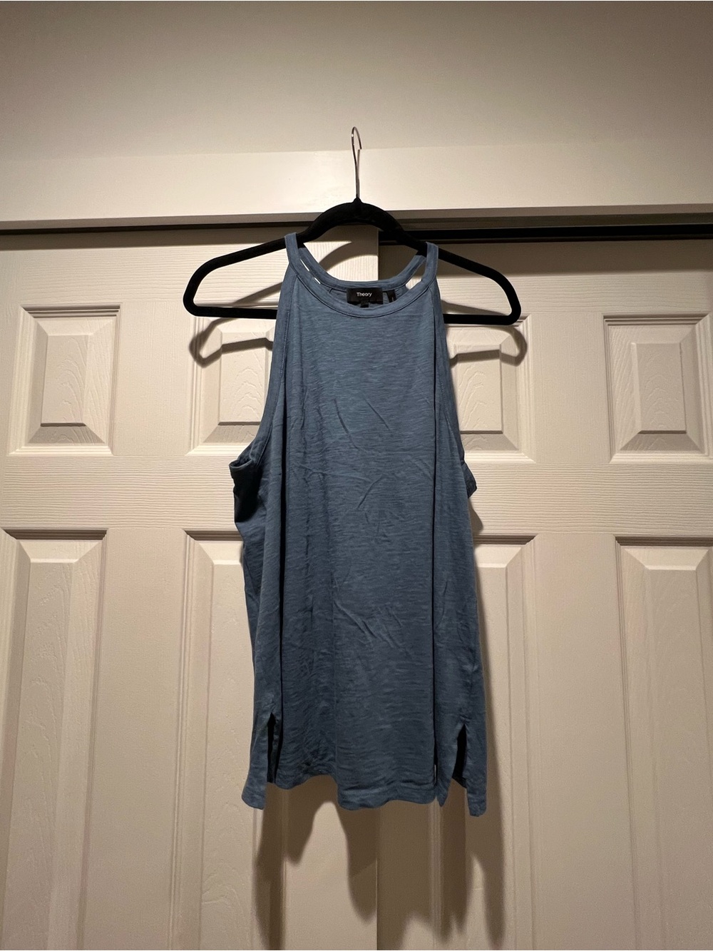 Theory Soft Blue High-Neck Tank Top